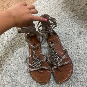 Sam Edelman silver sandals